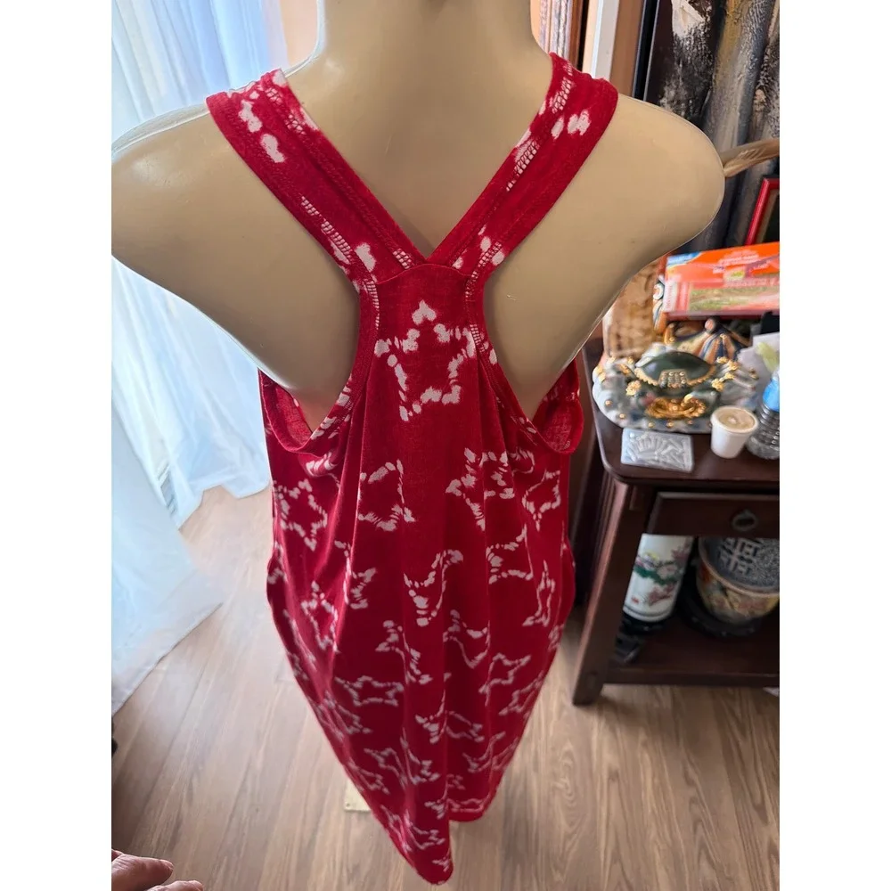 Secr Treasures Red Star Print Racerback Romper XL/XG 16-18 Sleeveless Loungewear